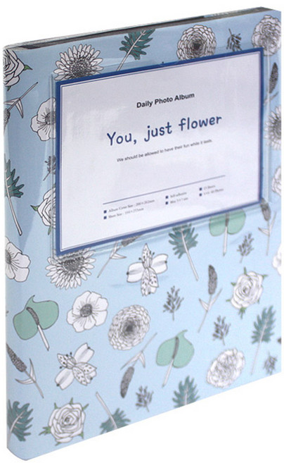 드림산업 유저스트플라워 흑지 접착앨범, 블루, 15매