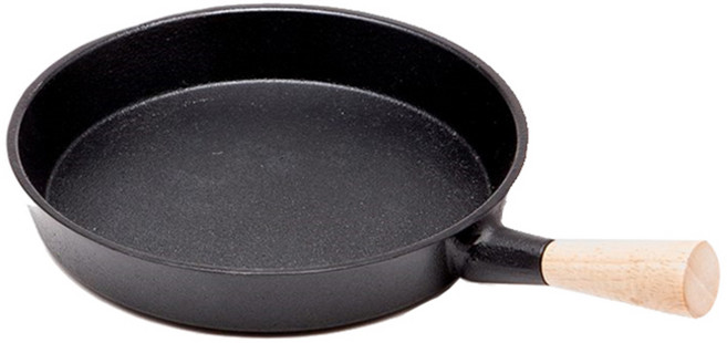 아카시아 무쇠주물 세라믹 원형 프라이팬, 18cm, 1개
