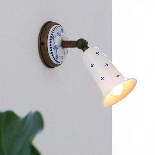 바이빔 LED 델핀 벽등, 화이트 + 블루