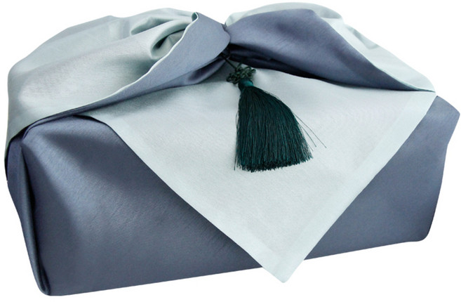 해피툴 양면 배색 보자기 + 노리개 A세트 L, 블루, 블루그린, 1세트