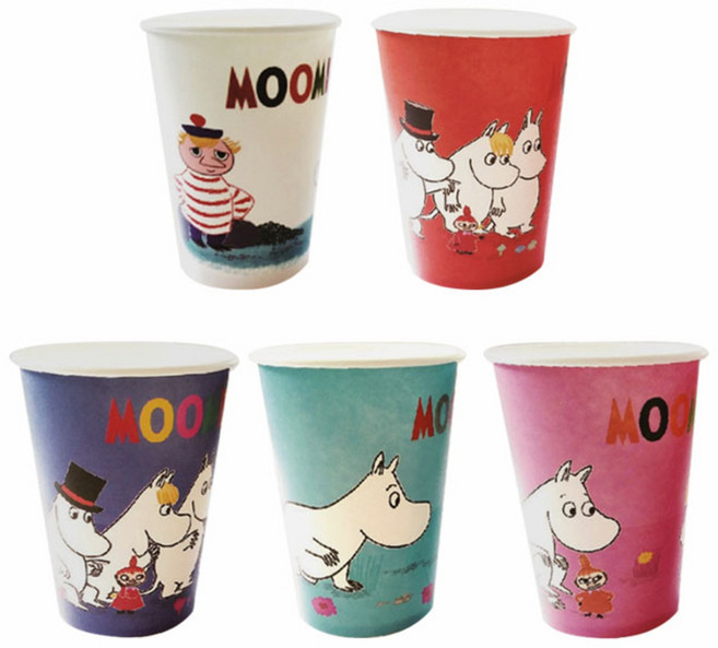 무민 컬러 종이컵 5종 세트 390ml, 50개입, 1개
