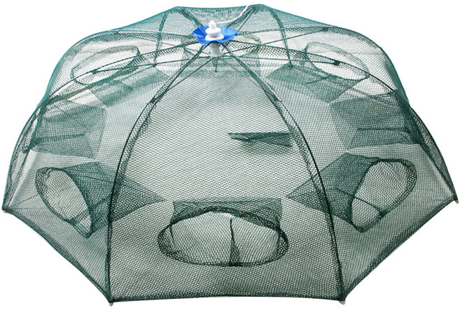 싸파 8각 8구 우산형 새우망 통발, 혼합색상