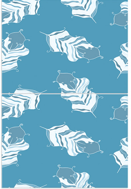 로엠디자인 실리콘 식탁매트 깃털 2p, 민트, 385 x 285 mm, 2개