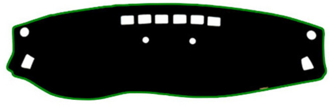 블랙라벨 논슬립 펠트 라텍스 대쉬보드커버, 기아 K9(센터 무 / HUD 무), 블랙 + 그린