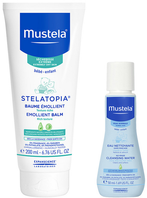 무스텔라 스텔라토피아 에몰리언트 밤 200ml + 노-린스 클렌징 워터 50ml 세트, 1세트