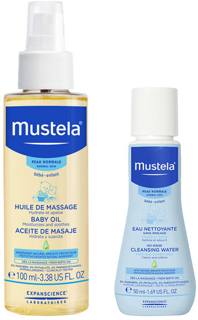 무스텔라 베이비 오일 100ml + 이드라 베베 노린스워터 50ml 세트, 1세트