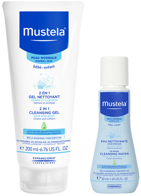 무스텔라 투인원 클렌징 젤 200ml + 이드라 베베 노린스워터 50ml 세트, 1세트