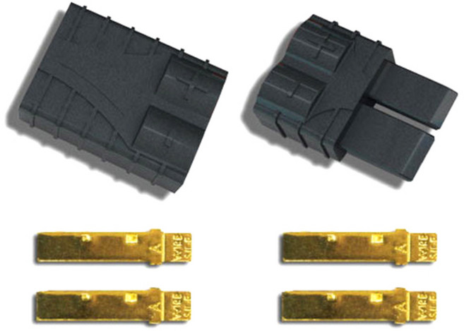 Traxxasr AX3060 High-Current Connector male 3p + female 3p, 혼합 색상, 1개