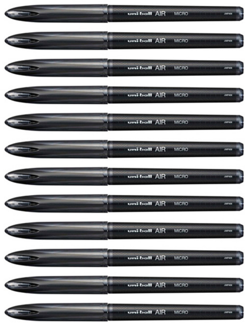 UniBallAir 三菱Unibol Air Pen UBA-188M, 黑色, 12件