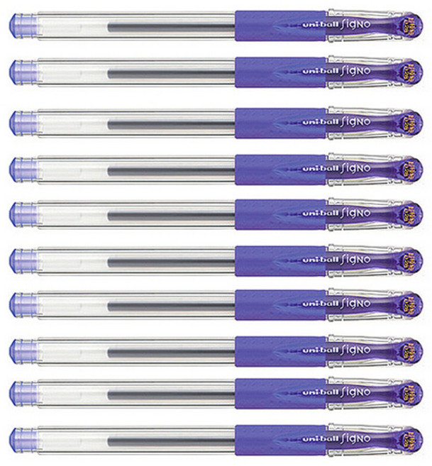 시그노 유니볼 UM-151 펜 0.38mm, 바이올렛, 10개