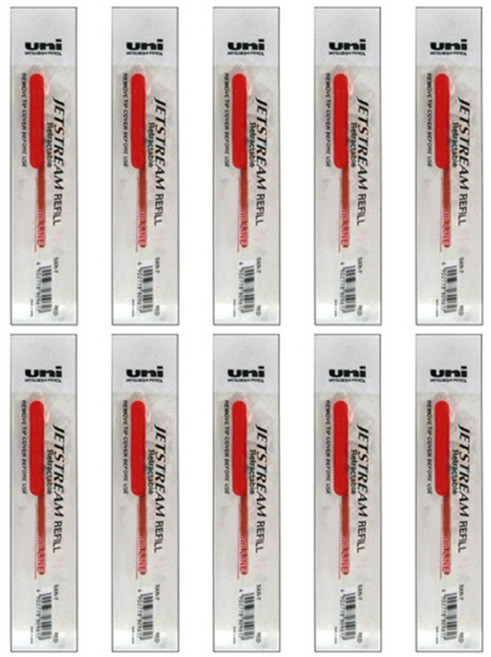 제트스트림 SXN-150 전용 SXR-38 리필심 0.38mm, 레드, 10개