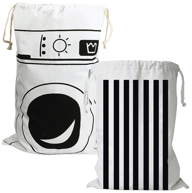 리버그린 패브릭 다용도자루, 세탁기, 줄무늬, 2개