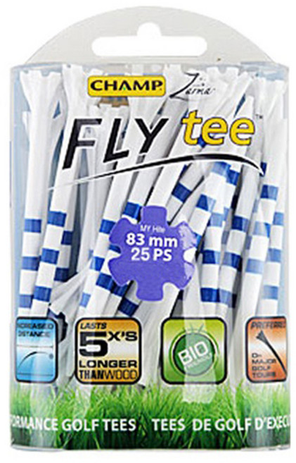 챔프 자마 플라이 마이 하이트 골프티 25p, 화이트 + 블루, 1개