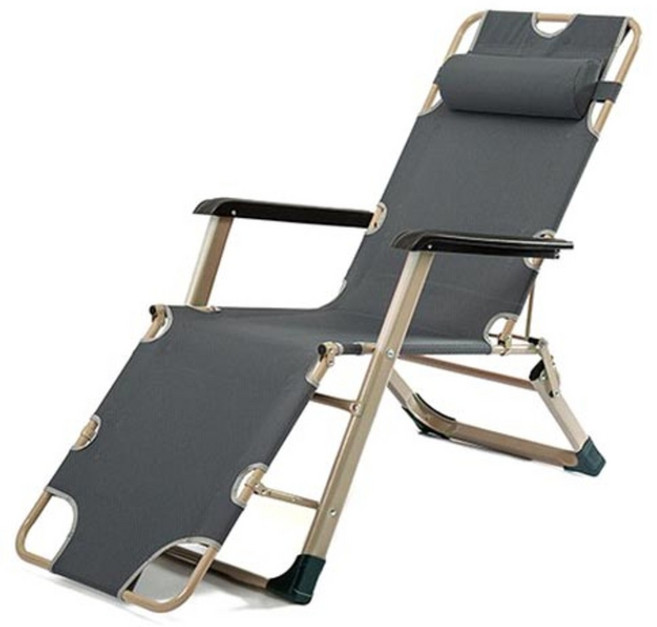 아웃팅 뉴 3단 접이식 침대의자 특대형, 그레이, 1개