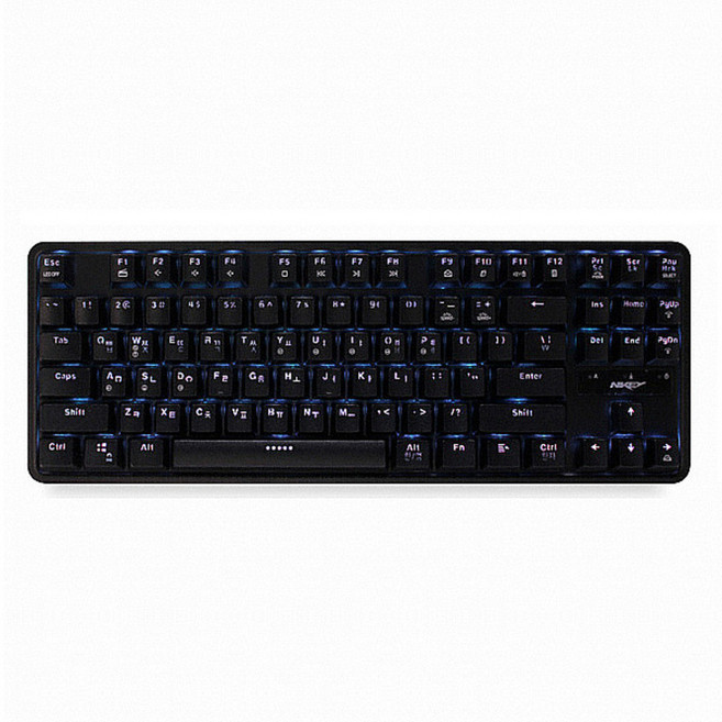 스카이디지탈 LED 텐키리스 기계식 게이밍 키보드 갈축 NKEY Tc RGB, 블랙