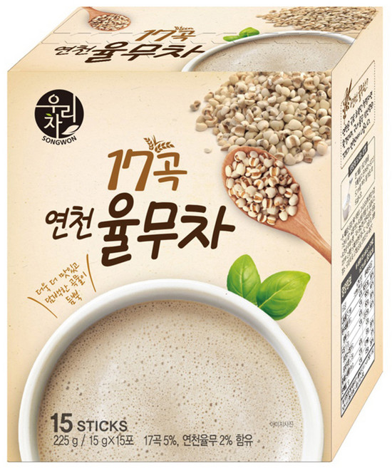 우리차 송원 17곡 연천율무차, 15g, 15개입