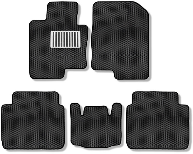 미소 이중 벌집 카매트 일반형 + 메탈 레이싱 발판 패드, 현대 YF소나타 2열고리x 2009.9~, 혼합색상