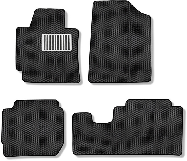 미소 이중 벌집 카매트 일반형 + 메탈 레이싱 발판 패드, 기아 K3/K3쿠페 (2012년 ~ 2018년), 블랙