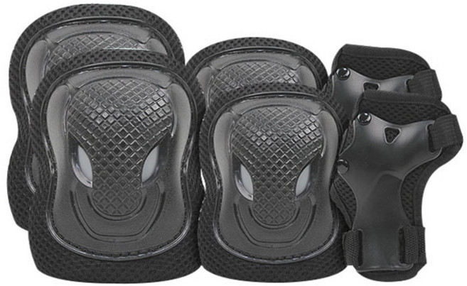 에어워크 성인용 인라인 보호대, 블랙, 1세트