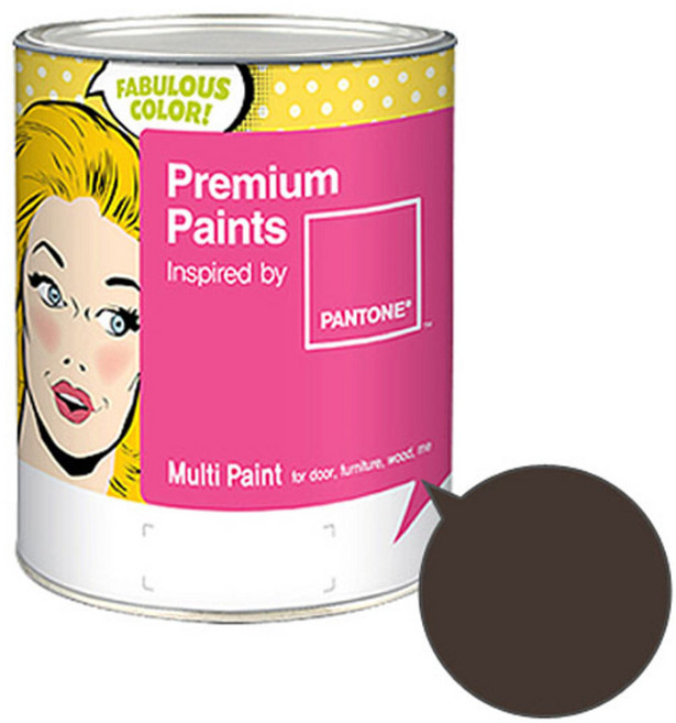 노루페인트 팬톤멀티 에그쉘광 다크브라운 블랙 계열 페인트, 초콜릿 브라운(19-0912), 1L, 1개
