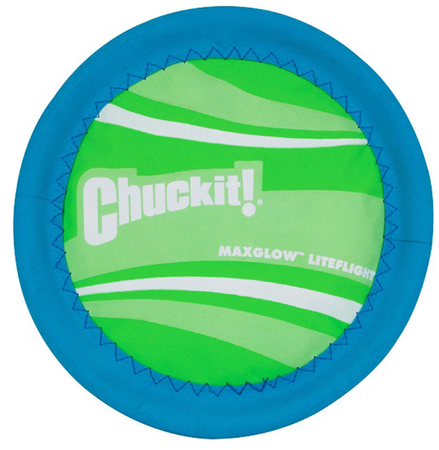 척잇 강아지 맥스 글로우 라이트 플라이트 원반 10인치, 혼합 색상, 1개