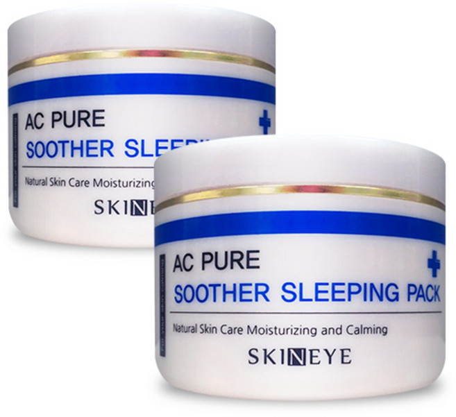 스킨아이 AC퓨어 수더 슬리핑팩, 120ml, 2개