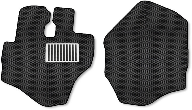 더존 벌집 일반형 카매트+레이싱 발판패드, 기아 봉고3 (분리형/운전석 + 조수석), 블랙