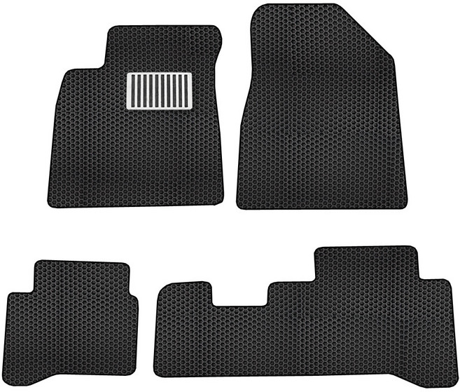 더존 벌집 카매트 일반형 + 레이싱 발판패드, 기아 니로 (전기차불가), 블랙