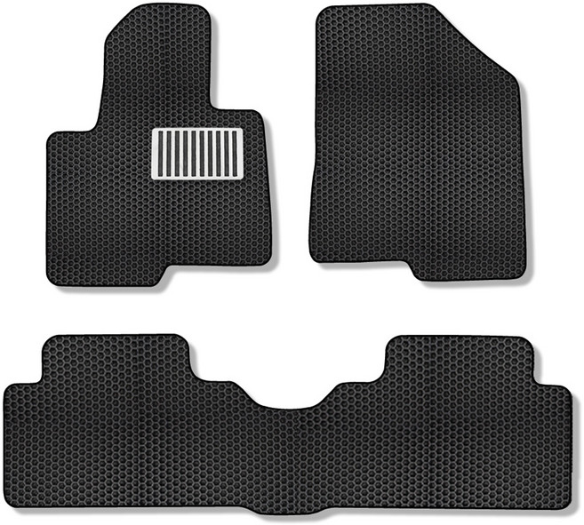 더존 벌집 카매트 일반형+레이싱 발판패드 3P, 현대 산타페 DM (2012년 4월 ~ 2015년 5월), 블랙