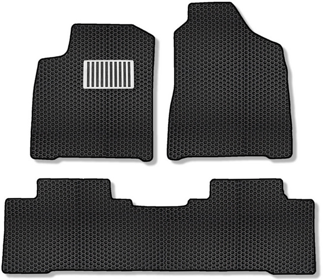 더존 벌집 카매트 일반형+레이싱 발판패드 3P, 쌍용 뉴코란도C (2013년~), 블랙