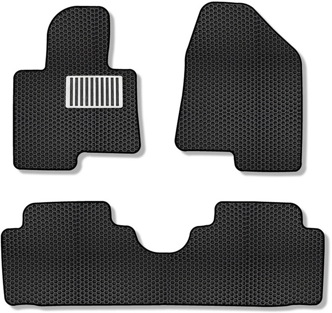 더존 벌집 카매트 일반형 3p + 레이싱 발판패드, 현대 투싼ix (2009년 8월 ~ 2013년3월), 블랙