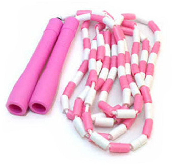 구슬 줄넘기, 핑크 + 화이트, 1개