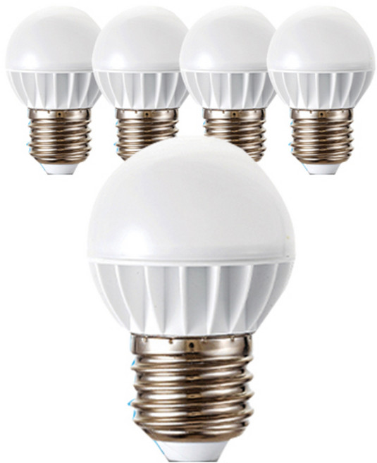 씨티오 안정기 내장형 LED 인찌구 4W, 주광색, 5개