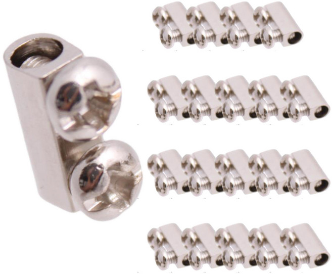 초이스하드웨어 와이어 슬리브 세로형, 실버, 20개