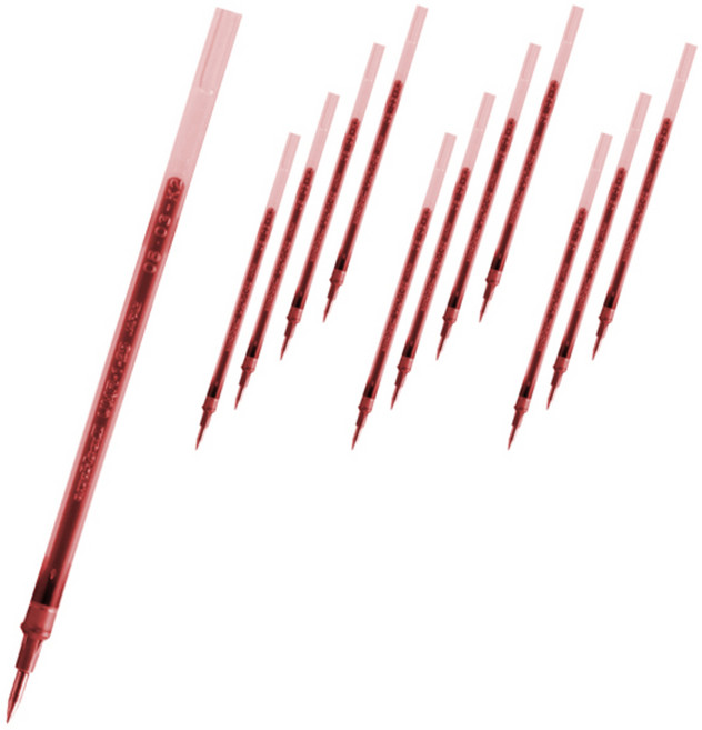 미쯔비시 시그노 유니볼 리필심 UMR-1 0.38mm, 레드(레드심), 12개