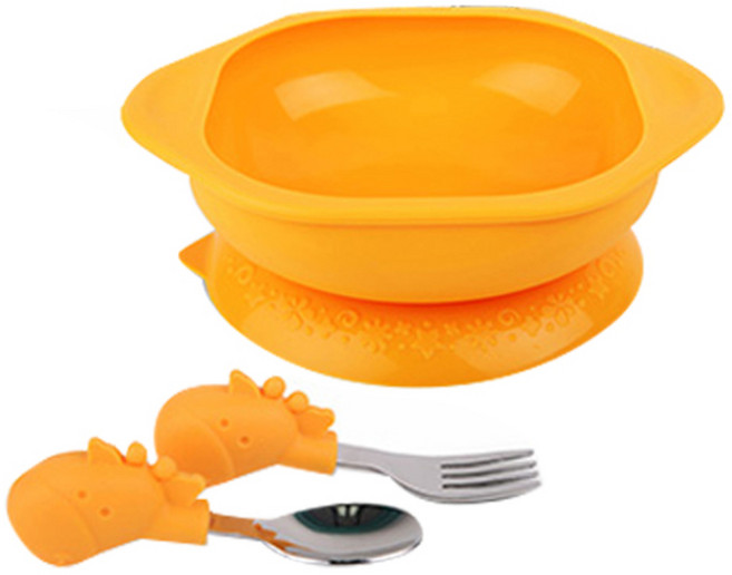 마커스앤마커스 유아 토들러 식기세트, 옐로우기린 롤라, 1세트