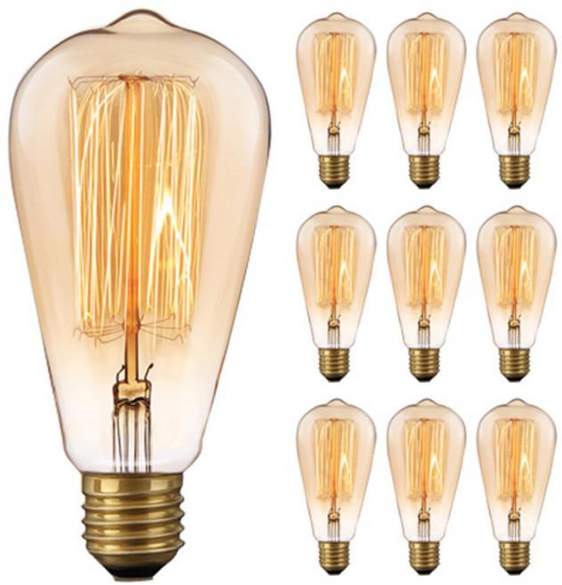 씨티오 엔틱램프 필라멘트 65W ST64, 기타색, 10개