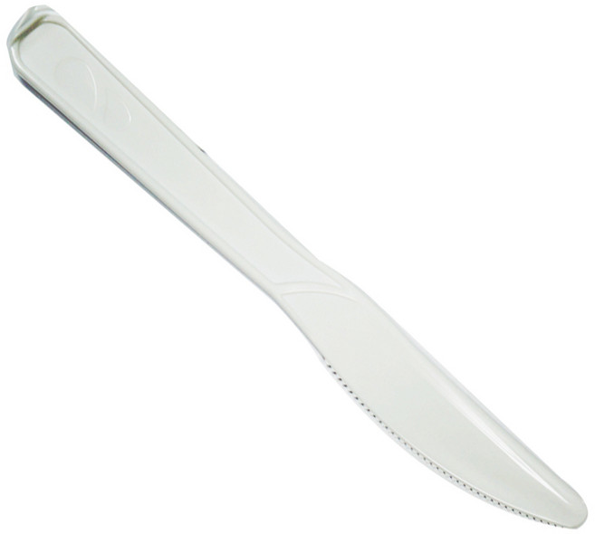 투고팩 위생 개별 포장 백색 일회용 나이프, 5개입, 10개