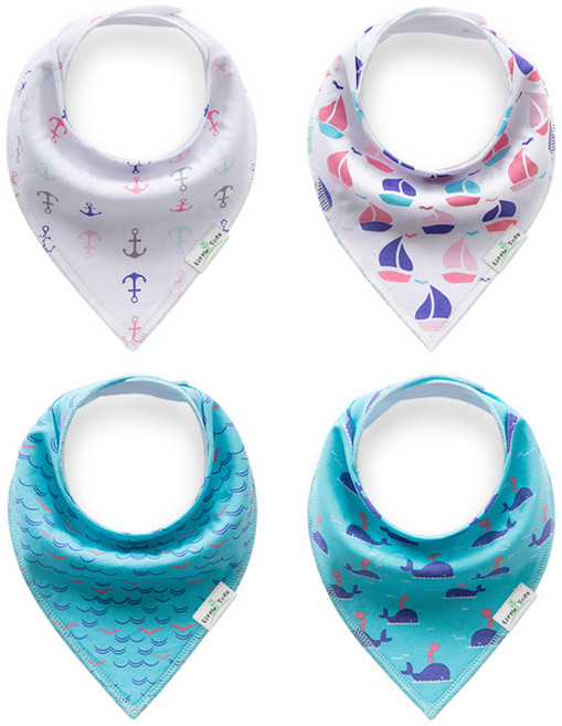 리틀토즈 신생아용 북유럽 스카프빕 턱받이 4종 세트