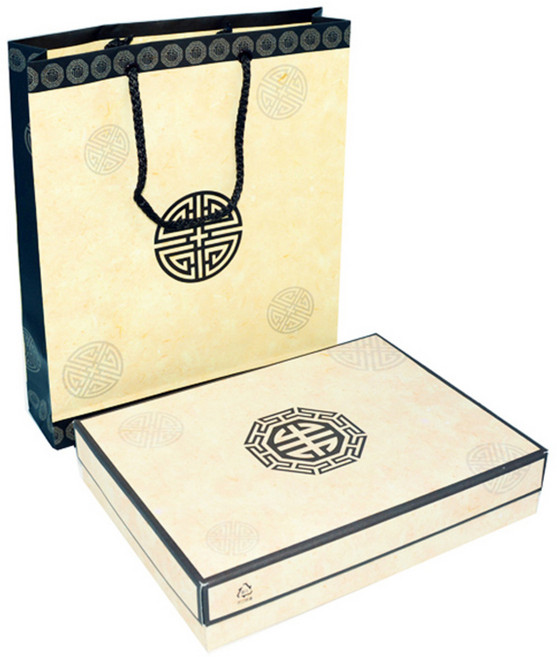 베스톰 전통문양 12구 화과자상자 + 쇼핑백, 혼합 색상, 1세트