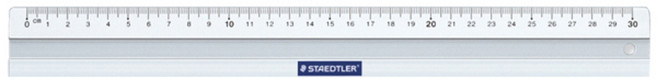 스테들러 알루미늄 자 563 30 30cm, 혼합 색상, 1개