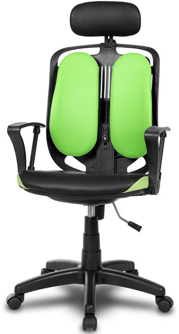 체어클럽 에코스마트 TE6 플러스 메쉬원단 투톤 의자 기본형, 그린