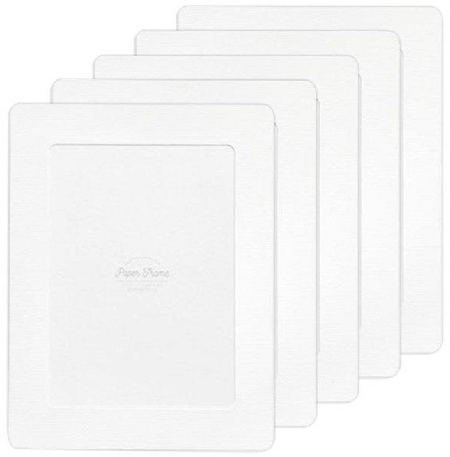 왈가닥스 프리미엄 에디션 페이퍼 프레임 사진크기 5 x 7, 화이트, 5개