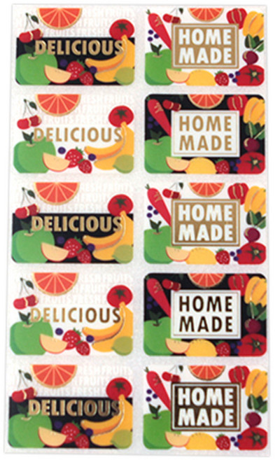 티나피크닉 쿠키포장 홈메이드 문구 사각 스티커 10p, 혼합 색상, 5개입