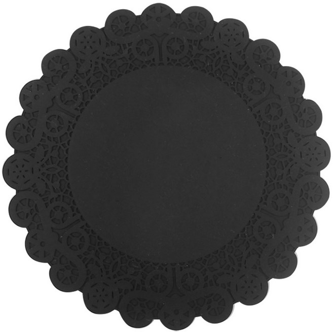 에이드엘 AL 실리콘 도일리 컵받침, 블랙, 1개