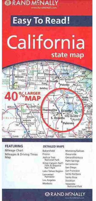Rand McNally Easy to Read! California State Map