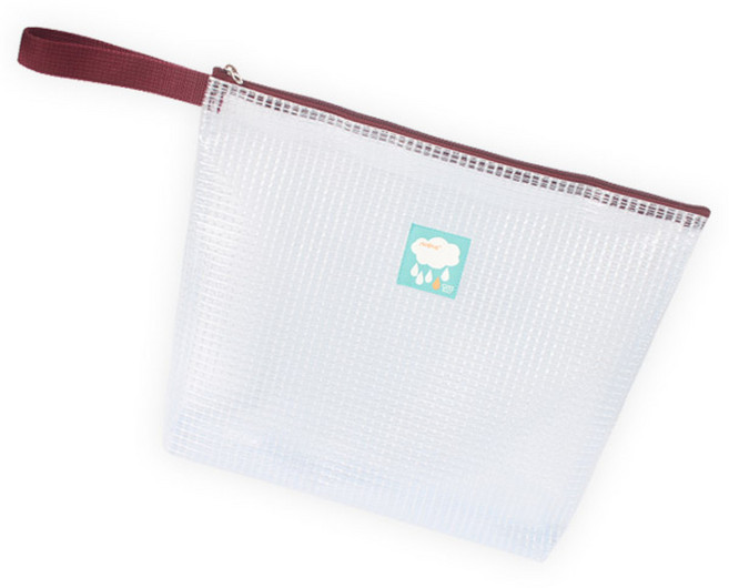 큐트에코 네임 라벨 투명 방수 손목끈 파우치