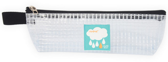 큐트에코 키즈 네임 라벨 투명 방수 칫솔 파우치