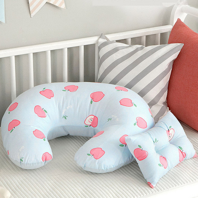 쁘리엘르 애플 순면 수유쿠션, 블루