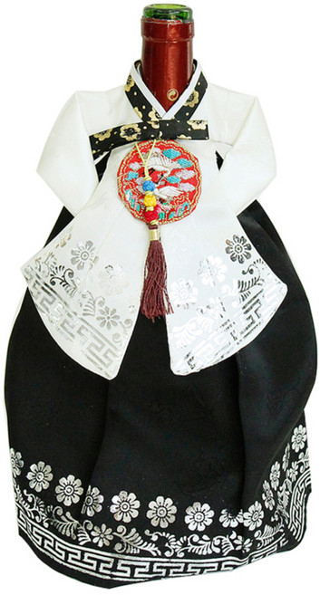 해피툴 블랙한복 와인커버, 블랙치마, 1개